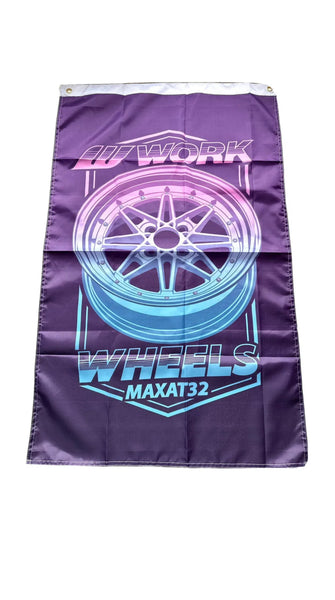 Work Wheel Workshop Banner Flag